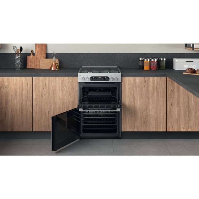 Hotpoint HD67G8CCX Dual Fuel Cooker