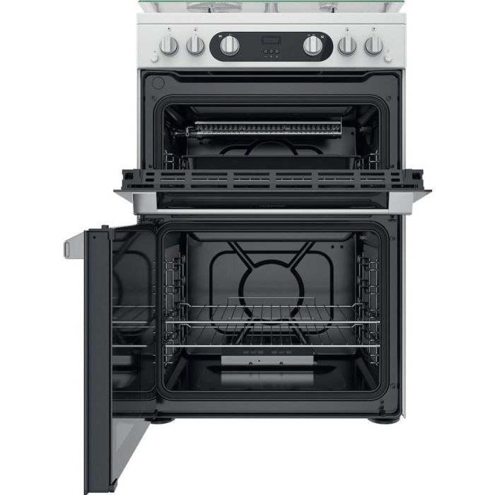 Hotpoint HD67G02CCW/UK Double Cooker - White