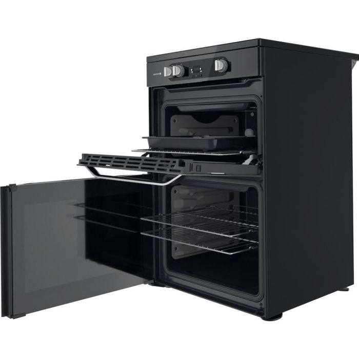 Hotpoint HDM67I9H2CB/U Double Electric 60cm Cooker - Black