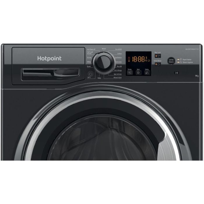 Hotpoint NSWF 946 BS UK Anti-Stain 8kg 1400rpm Washing Machine - Black