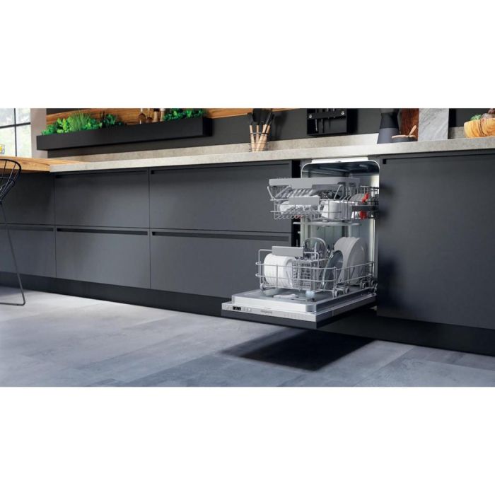 Hotpoint HI9C 3M19 C S UK Slimline Integrated Dishwasher - Silver