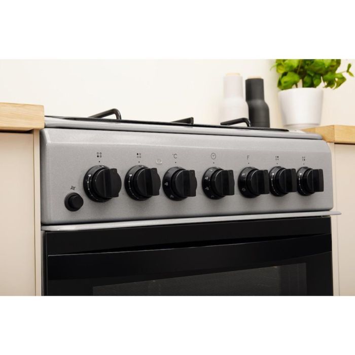 Indesit IS5G4PHSS/UK Dual Fuel Cooker - Stainless Steel
