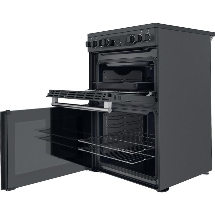 Hotpoint CD67V9H2CA/UK Electric Freestanding 60cm Double Cooker - Dark Grey