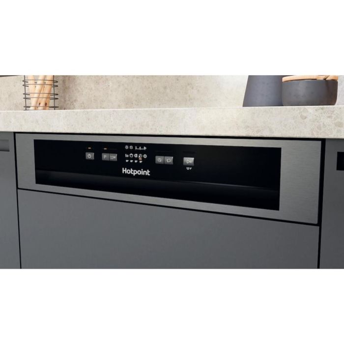 Hotpoint H3B L626 X UK Semi-Integrated Dishwasher - Inox