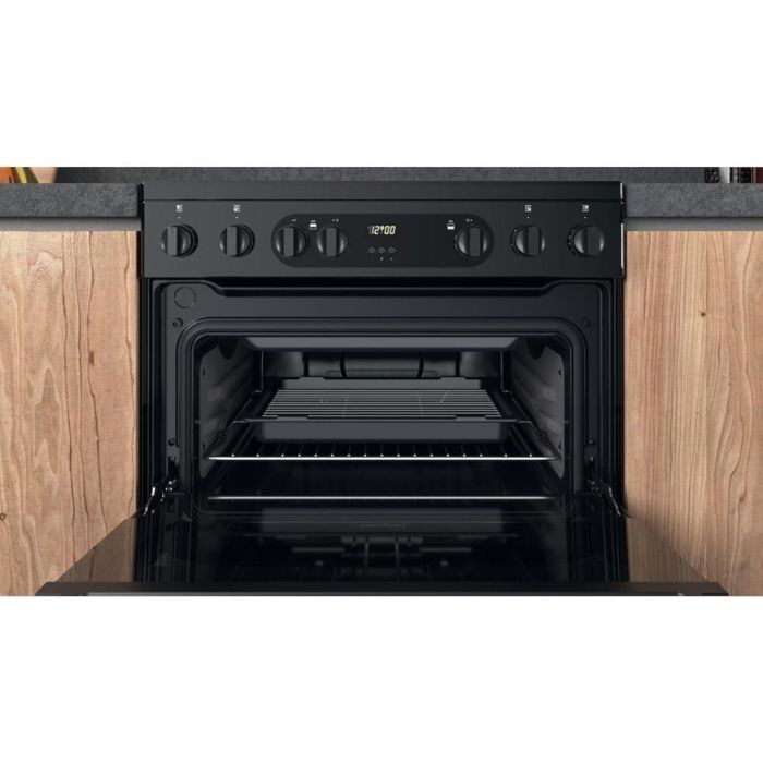 Hotpoint HDM67V9CMB/UK Electric Ceramic Double Cooker - Black