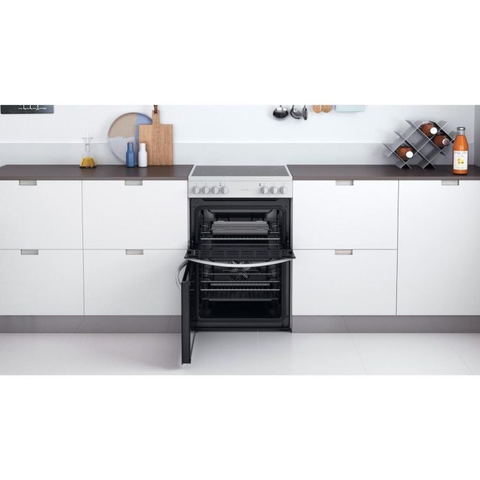 Indesit ID67V9KMW/UK Double Cooker - White