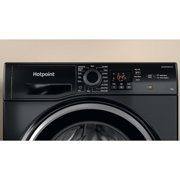 Hotpoint NSWM 864C BS UK N Black 8kg Freestanding Washing Machine
