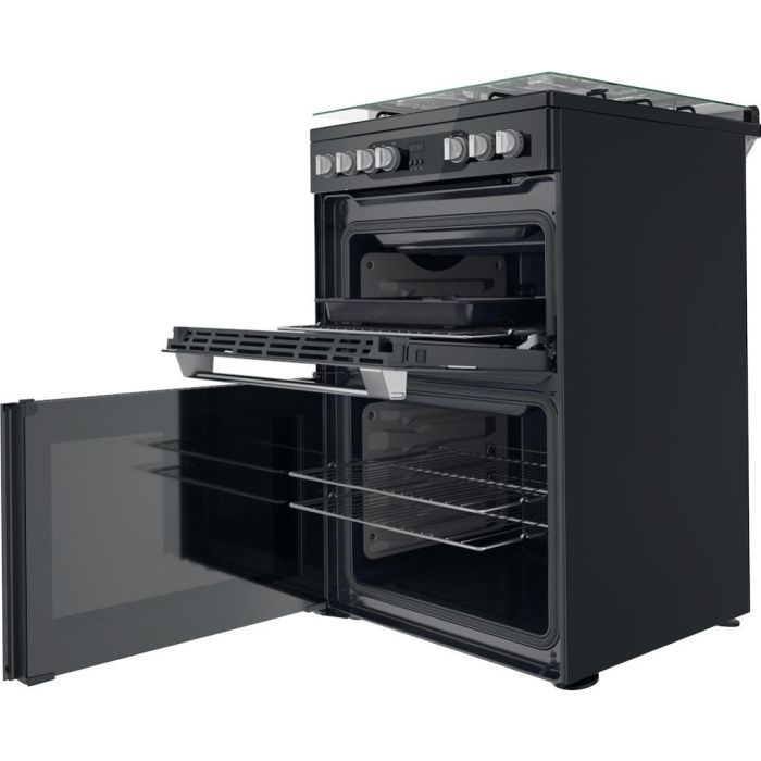 Hotpoint HDM67G9C2CSB/UK Dual Fuel Double Cooker - Black