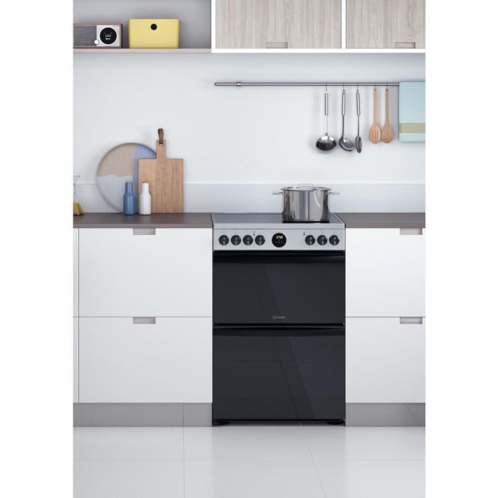 Indesit ID67V9HCX/UK Double Cooker - inox