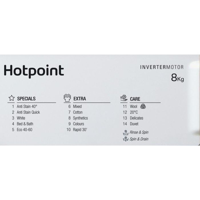 Hotpoint BIWMHG81485 Built-In Front Loading Washing Machine