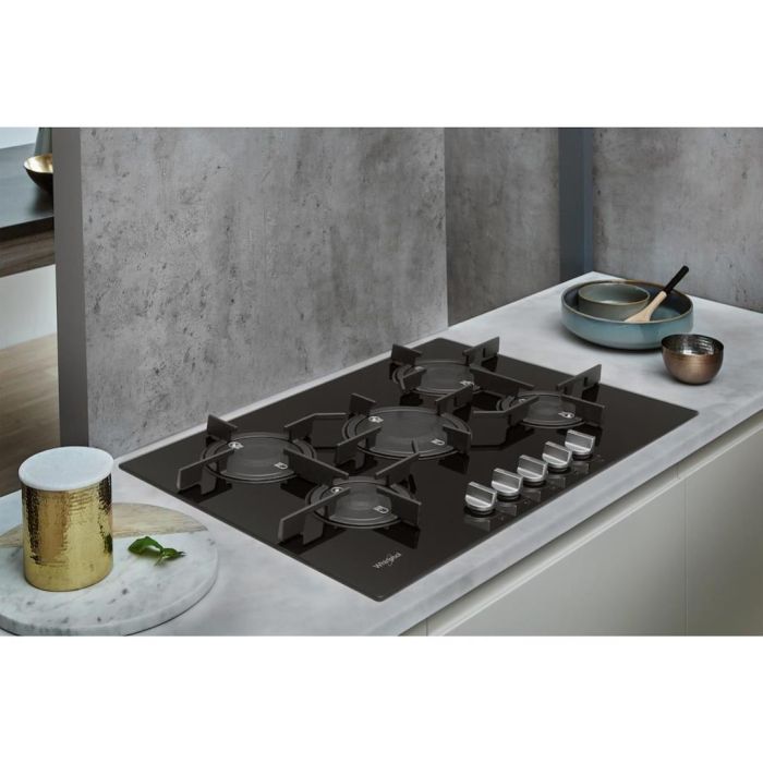 Whirlpool POW 75D2/NB Gas Hob 5 Burners 75cm - Black