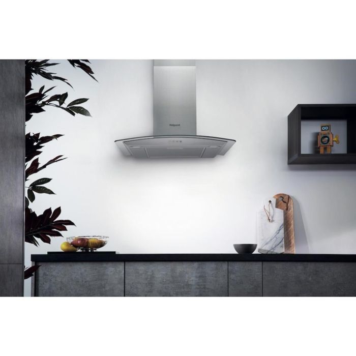 Hotpoint PHGC6.4 FLMX 60cm Chimney Cooker Hood - Stainless Steel