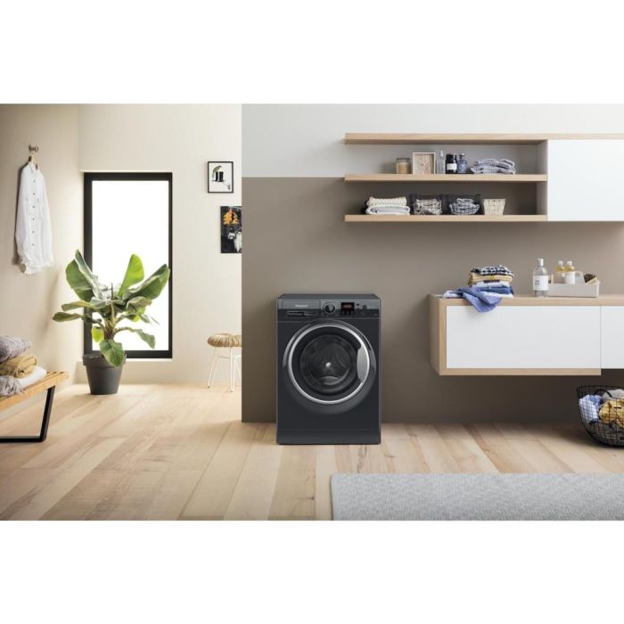 Hotpoint NSWM 1046 BS UK Anti-Stain 10kg 1400rpm Washing Machine - Black