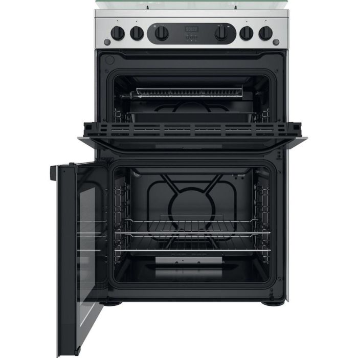 Hotpoint HDM67G0CCX/UK 60cm Double Gas Cooker - Inox