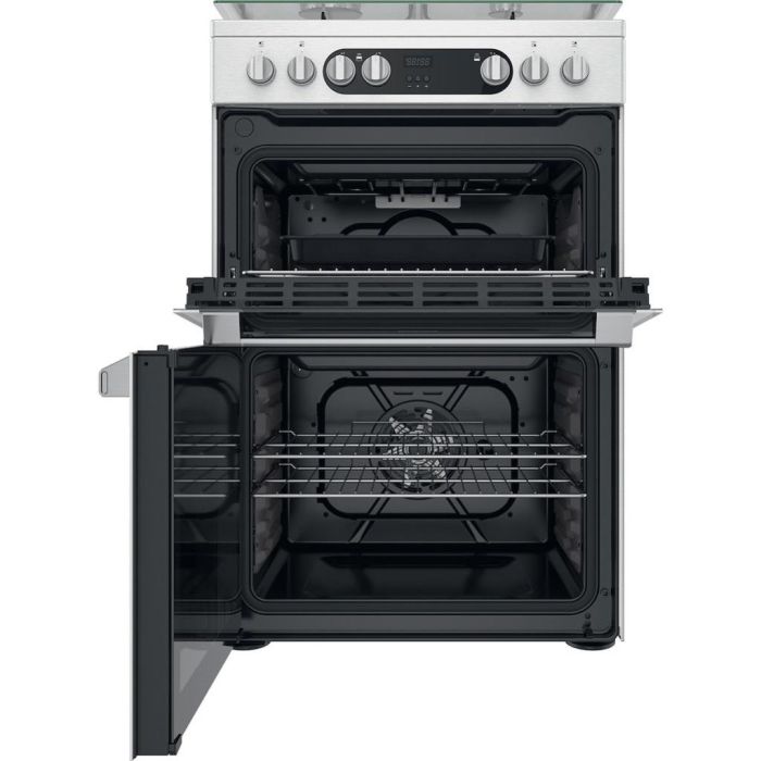 Hotpoint HDM67G9C2CX/U Electric Dual Fuel Double Cooker - Inox