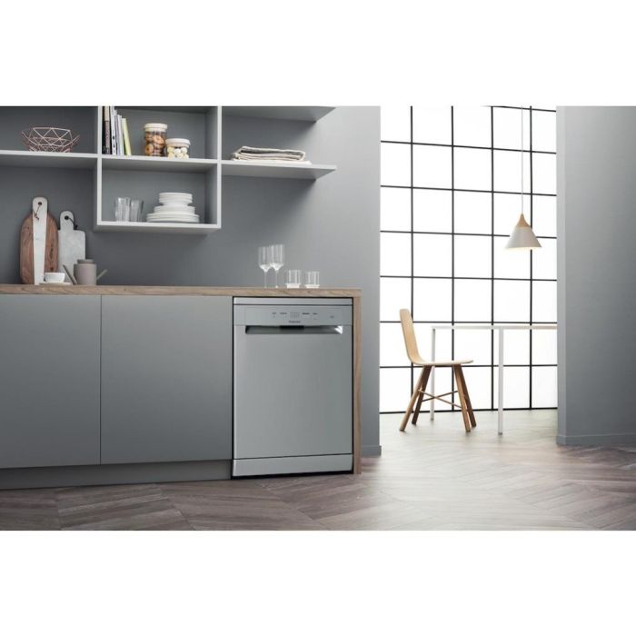 Hotpoint Full Size Freestanding Dishwasher - Inox - 14 Place Settings  - E rated - H2F HL626 X UK