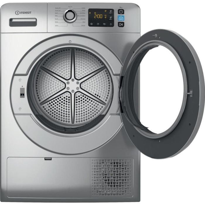 Indesit YT M11 92SS X UK 9kg Freestanding Heat Pump Tumble Dryer - Silver