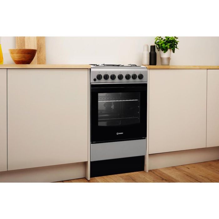 Indesit IS5G4PHSS/UK Dual Fuel Cooker - Stainless Steel