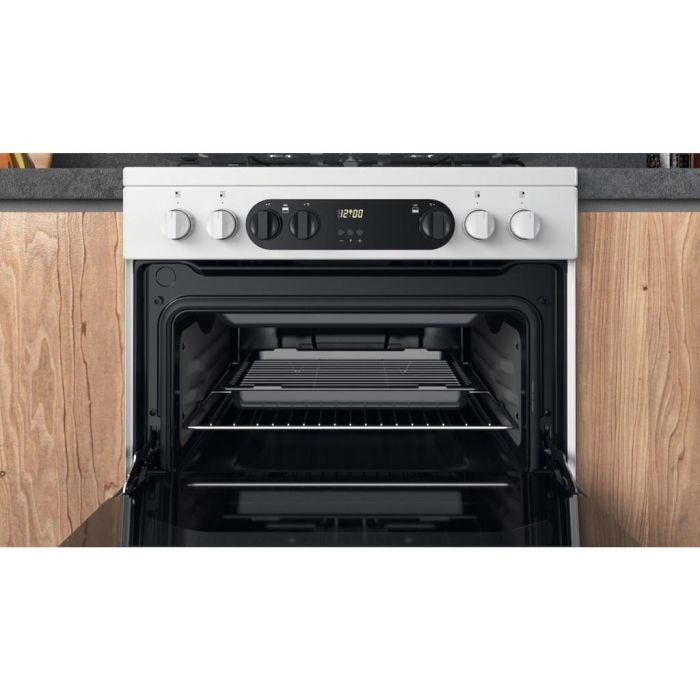 Hotpoint HDM67G9C2CW/UK Double Dual Fuel Cooker - White