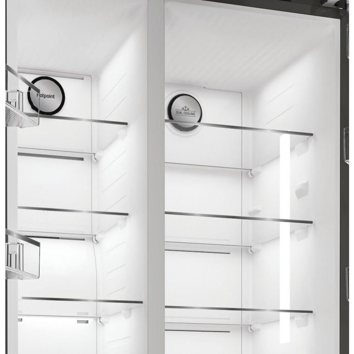 Hotpoint HPG26592XP4UK Freestanding American Fridge Freezer with EvenFlow - Inox