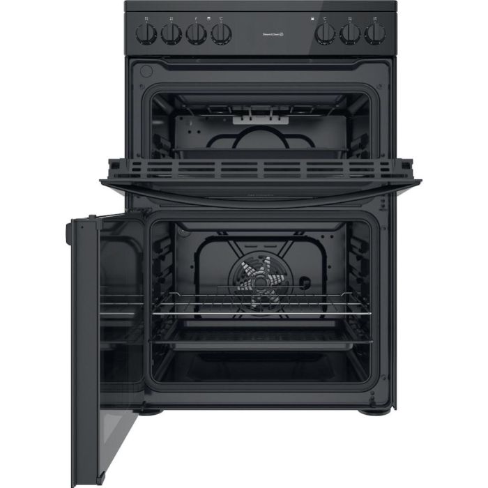 Indesit ID67V9KMB/UK Double Cooker - Black