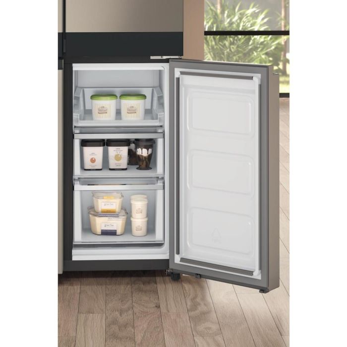 Hotpoint HQ9U2BLG 4-Door American Fridge Freezer - Inox