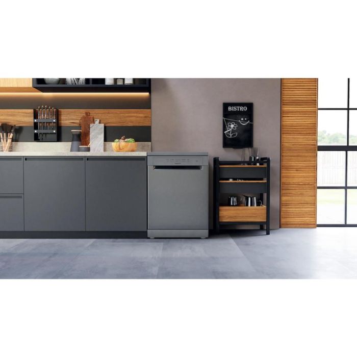 Hotpoint Full Size Freestanding Dishwasher - Inox - 14 Place Settings  - E rated - H2F HL626 X UK