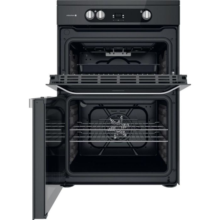 Hotpoint HDM67I9H2CB/U Double Electric 60cm Cooker - Black