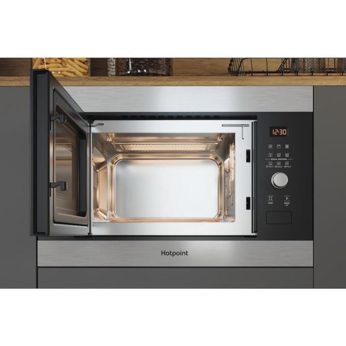 Hotpoint MF25G IX H Built-In Compact Microwave Oven - Inox