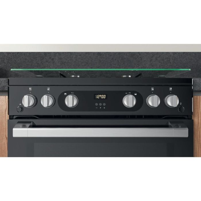 Hotpoint HDM67G0C2CB/UK Double Gas Cooker - Black