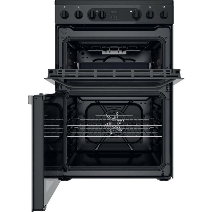 Hotpoint HDM67V9CMB/UK Electric Ceramic Double Cooker - Black