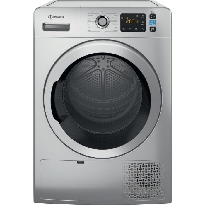 Indesit YT M11 82SS X UK 8kg Freestanding Heat Pump Tumble Dryer – Silver