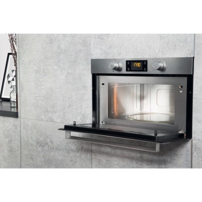 Hotpoint MD 344 IX H Built-In Microwave - Stainless Steel