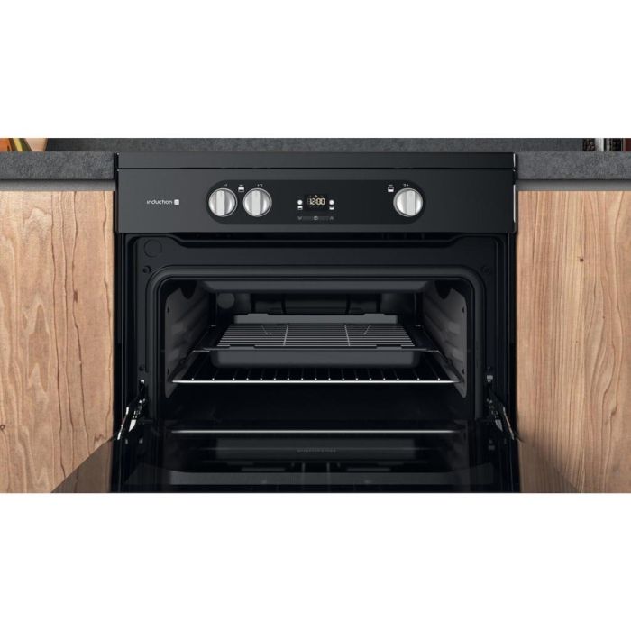 Hotpoint HDM67I9H2CB/U Double Electric 60cm Cooker - Black