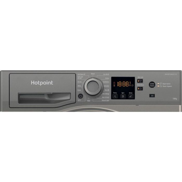Hotpoint NSWM 1046 GG UK Anti-Stain 10kg 1400rpm Washing Machine - Graphite