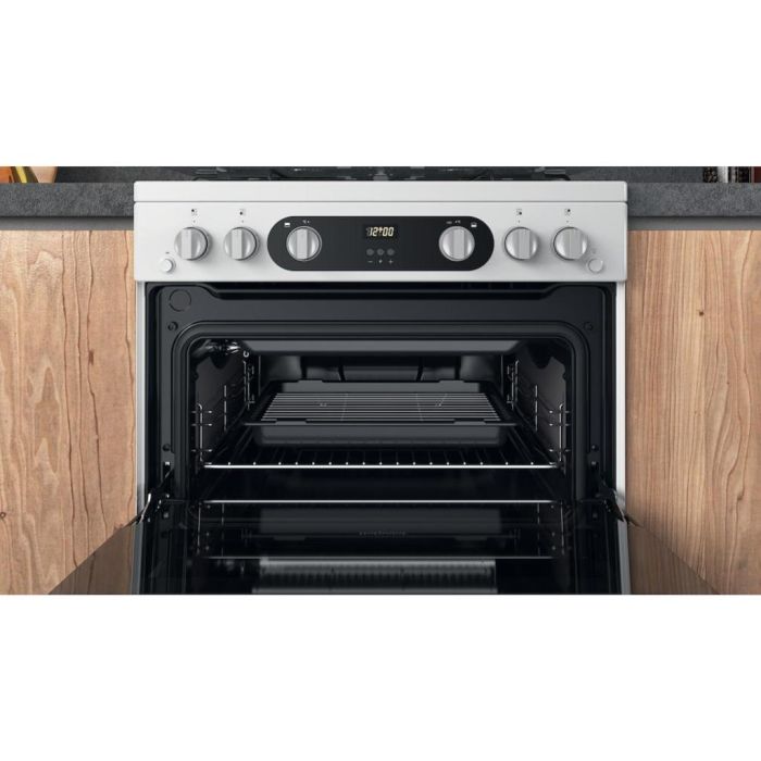 Hotpoint HD67G02CCW/UK Double Cooker - White