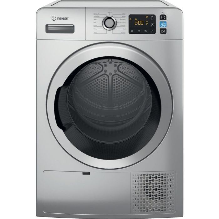 Indesit YT M11 92SS X UK 9kg Freestanding Heat Pump Tumble Dryer - Silver