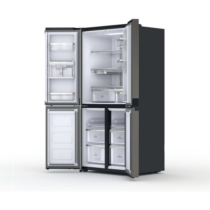 Hotpoint HQ9U2BLG 4-Door American Fridge Freezer - Inox