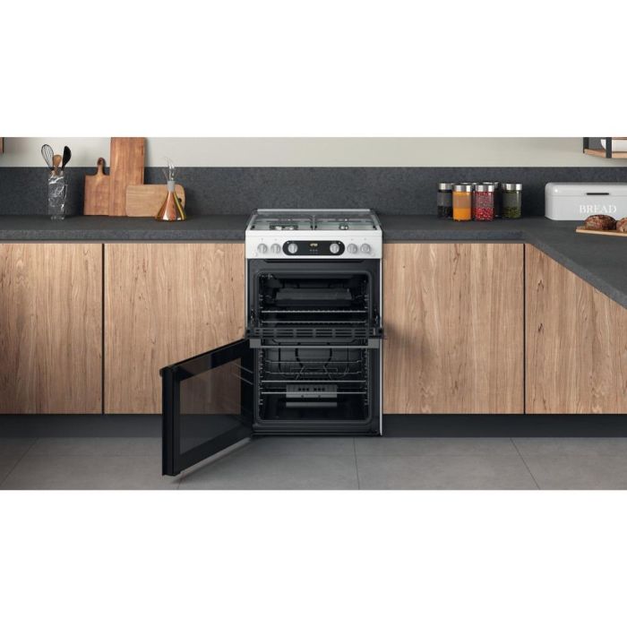 Hotpoint HD67G02CCW/UK Double Cooker - White