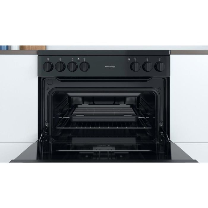 Indesit ID67V9KMB/UK Double Cooker - Black