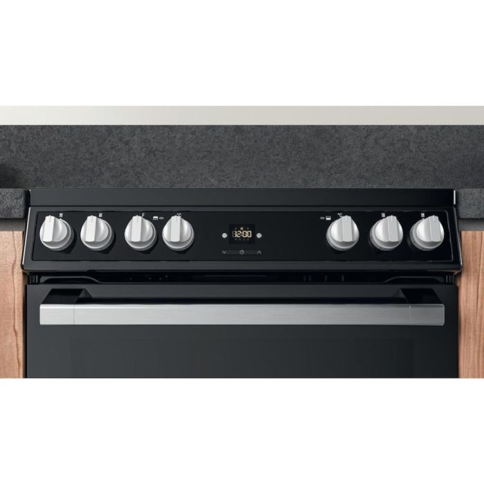 Hotpoint HDT67V9H2CB/UK Ceramic Double Cooker - Black