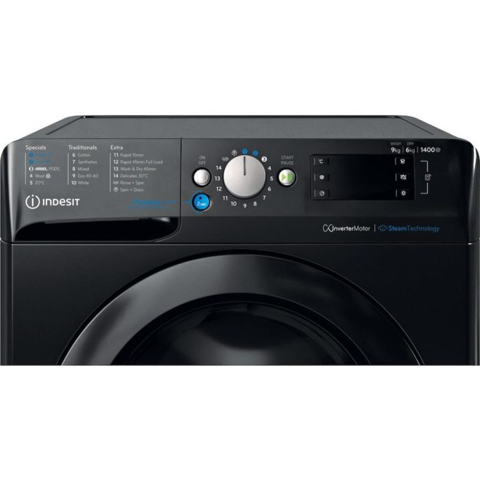 Indesit BDE 96436 UK Freestanding 9+6kg Washer Dryer - Black