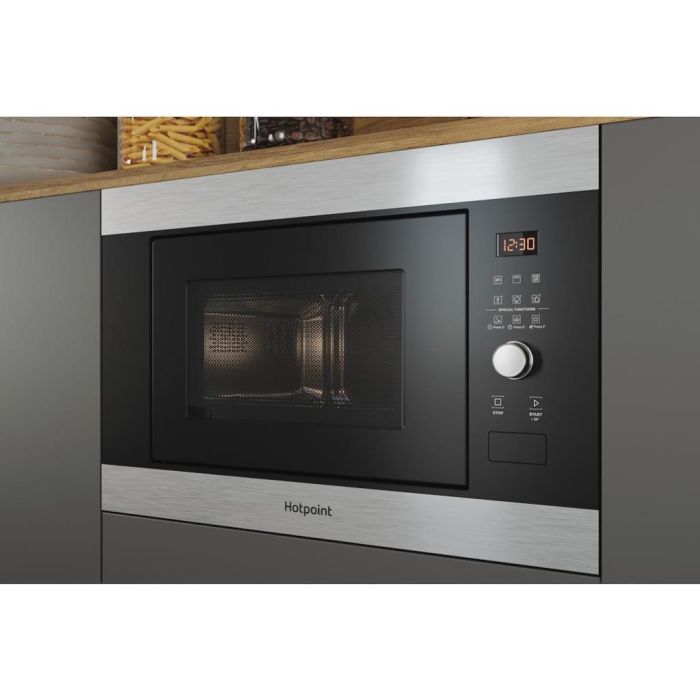 Hotpoint MF25G IX H Built-In Compact Microwave Oven - Inox