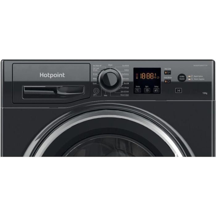 Hotpoint NSWM 1046 BS UK Anti-Stain 10kg 1400rpm Washing Machine - Black