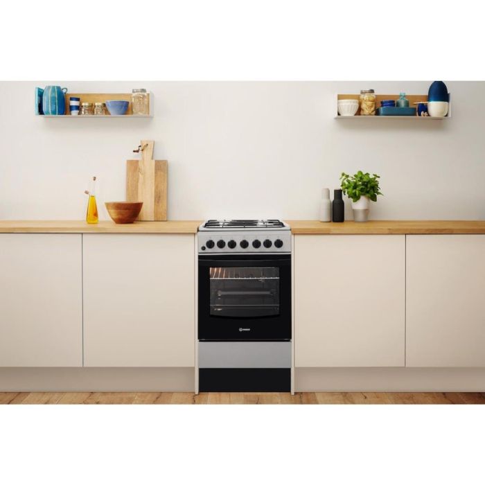 Indesit IS5G4PHSS/UK Dual Fuel Cooker - Stainless Steel