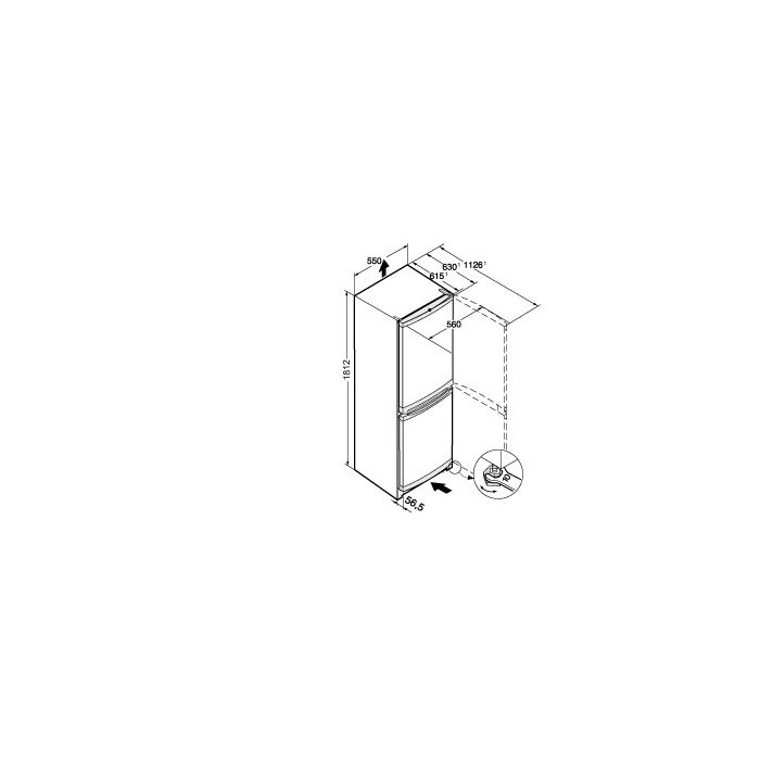 Liebherr CU3331 55cm Wide White Fridge Freezer