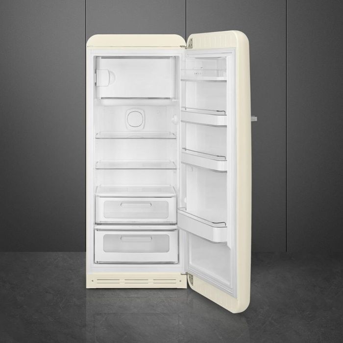 Smeg FAB28RCR5UK 60cm 50s Style Right Hand Hinge Fridge with Icebox, Cream