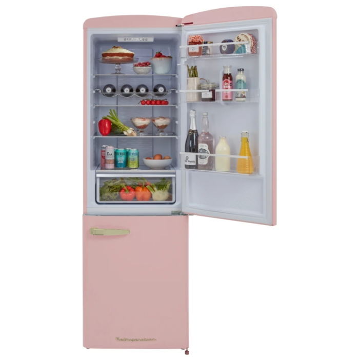 CDA Florence Tea Rose Retro 60cm Freestanding Frost Free 60/40 Fridge Freezer