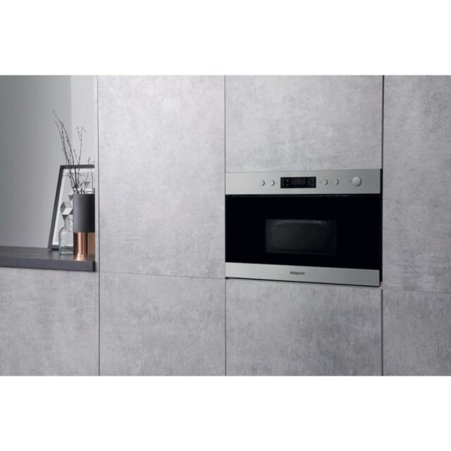 Hotpoint MN 314 IX H Built-In Microwave - Stainless Steel