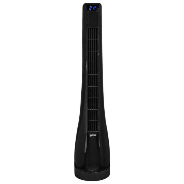 Igenix DF0037BL 35 Inch Digital Tower Fan with Remote Control Black